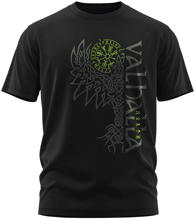 Valhalla Odin Rabe Hugin Munin – T-Shirt für Herren – North Legendary®