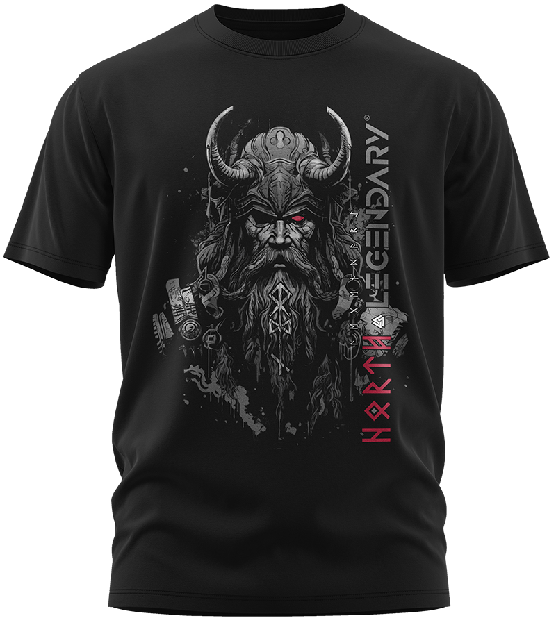 Wodan Odin Hörner – T-Shirt für Herren – North Legendary®