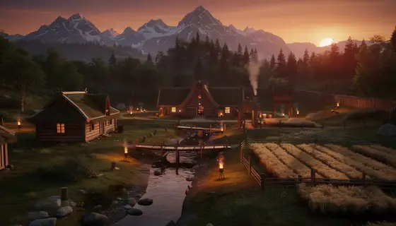 Dein Hof am Abend – Szene aus dem Spiel