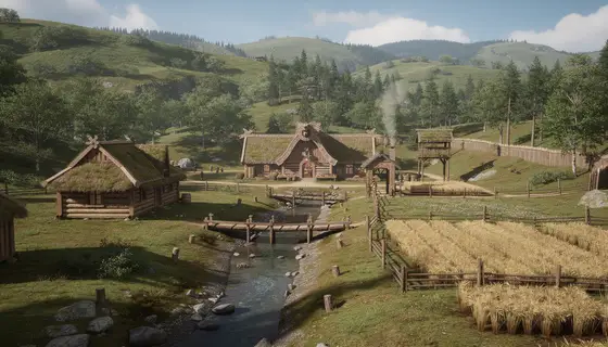 Dein Hof am Mittag – Szene aus dem Spiel