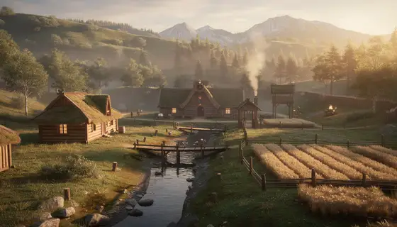 Dein Hof am Morgen – Szene aus dem Spiel