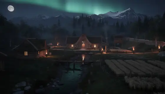 Dein Hof am Nacht – Szene aus dem Spiel